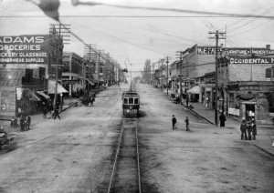 Streetcar on Columbia St ca. 1900