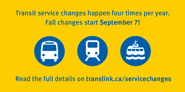 september Service changes