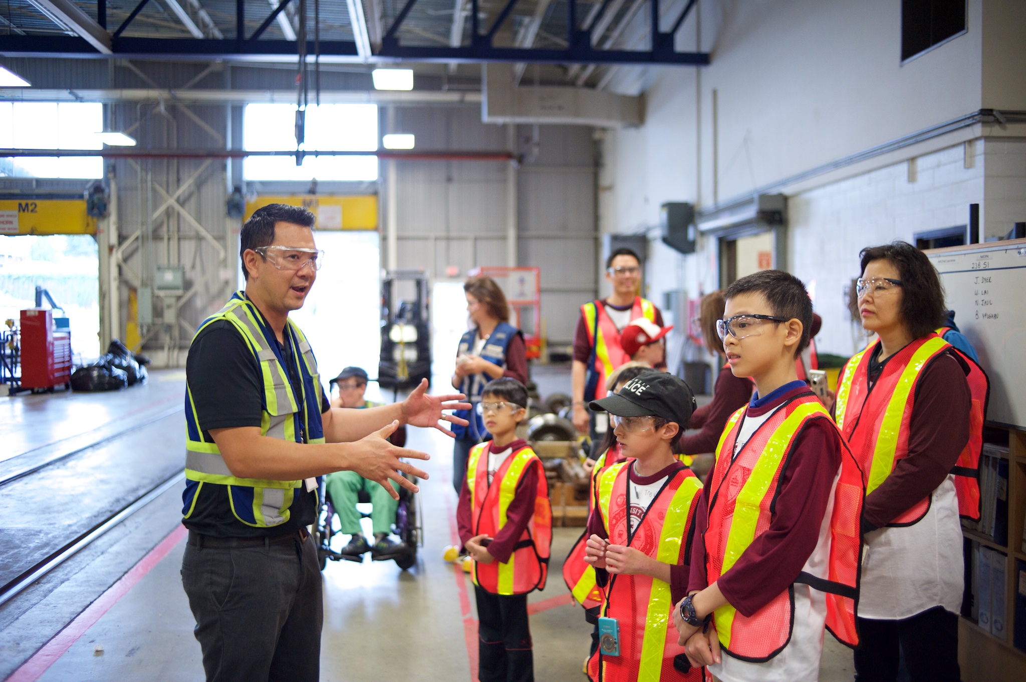 Campers visited the repair yard for SkyTrains!