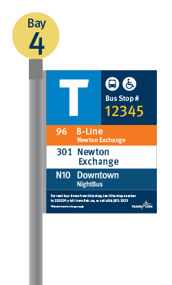 Digital rendering of a new bus stop sign