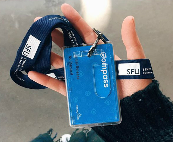 A photo of Instagram user @cherylkwan with her Compass Card in a lanyard