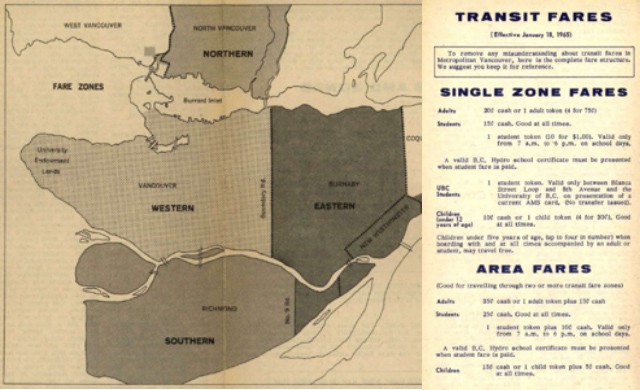 1965: A 4-zone system is introduced with only 2 fare options: valid for a single zone or the entire area