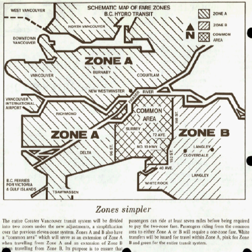 1976: A Common Area is introduced for short trips that cross a zone boundary