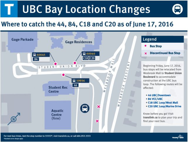 Bus stop relocations begin June 17