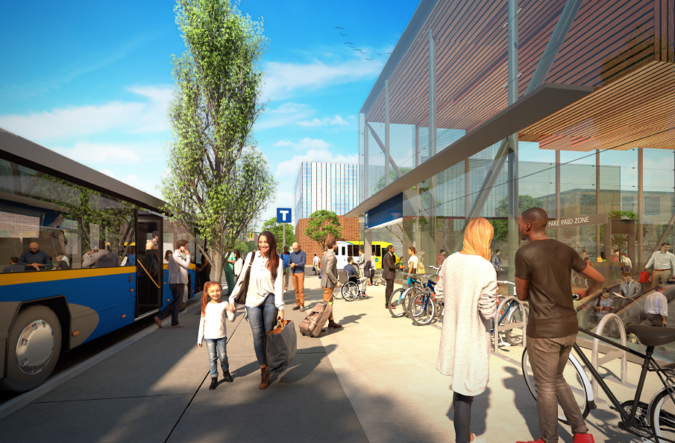 Rendering of the Millennium Line Broadway Extension