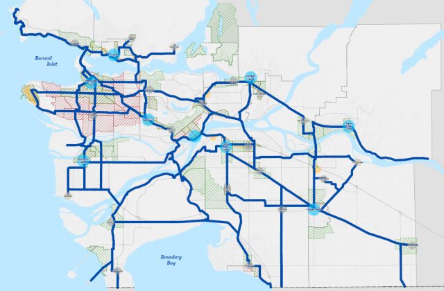 Interim Major Bikeway Network map