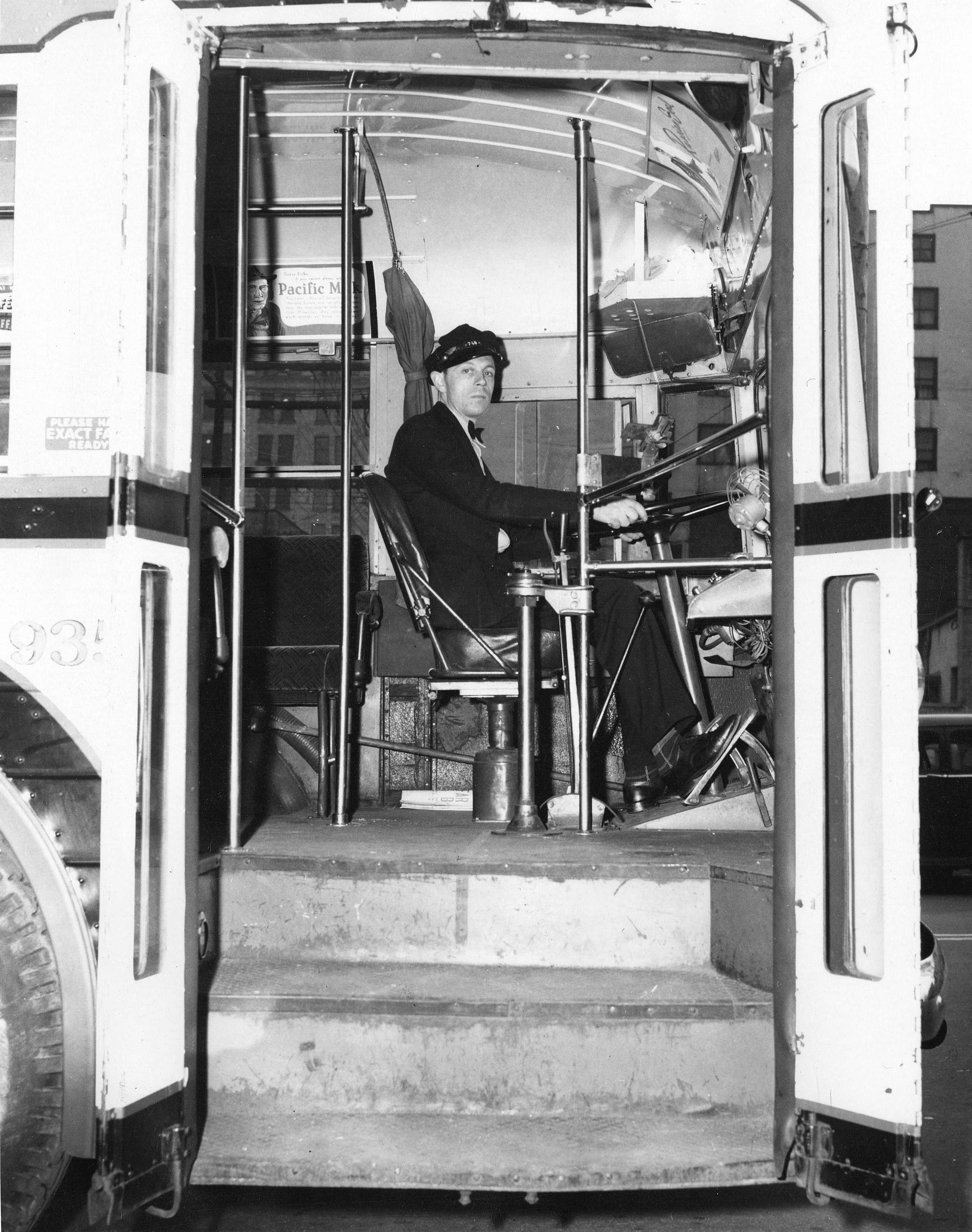 Trolleybus operator, 1945