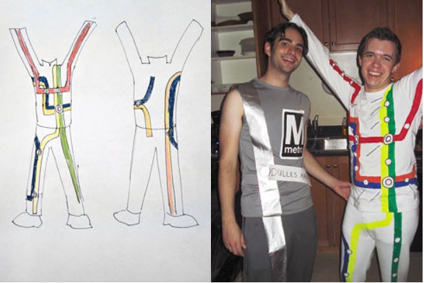 Have a particular transit line that tickles your fancy? Make it a costume like these guys from Washington!
