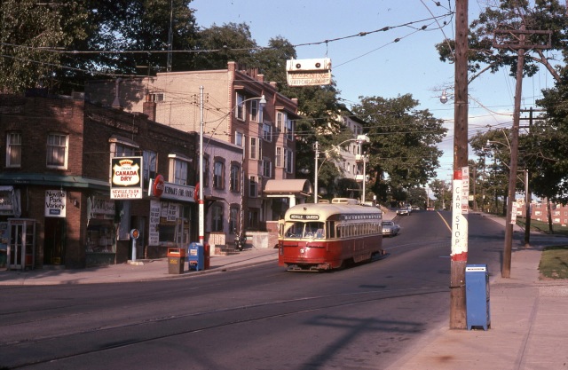 1974 – I always liked the hand painted CAR STOPS and the WARNING: STREET CARS CURVE HERE signs
