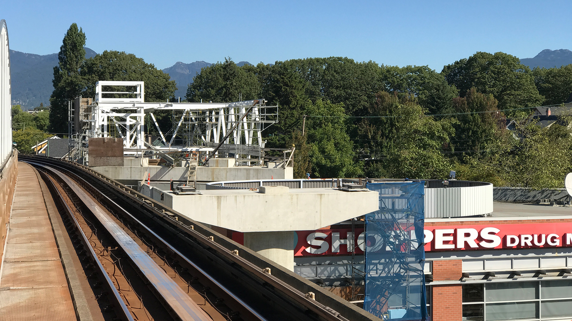 Pier for the Commercial–Broadway Station overpass