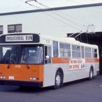 The inaugural run with New Flyer 2701 in 1982 at Oakridge Transit Centre