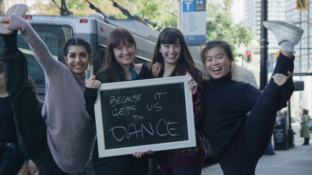 These students from SFU's School of Contemporary Arts love transit because it gets them to dance!