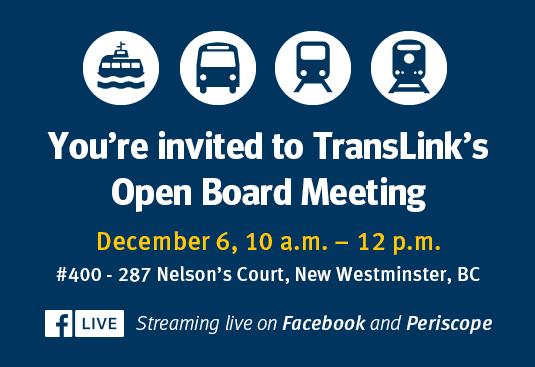 TransLink Open Board Meeting 