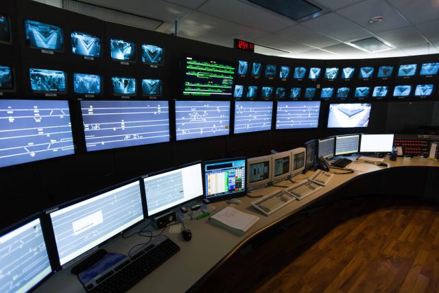 Photo of SkyTrain's control room