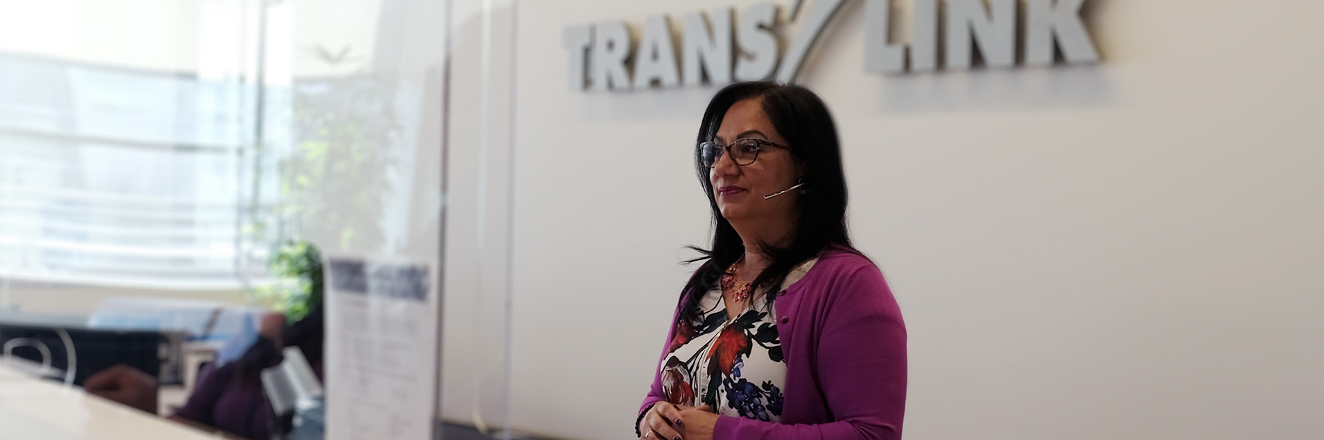 Sunita Parmar, a corporate receptionist at TransLink