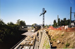 Millennium Line's Commercial Station under construction in September 2001 (Photo Credit - Mike on Flickr)