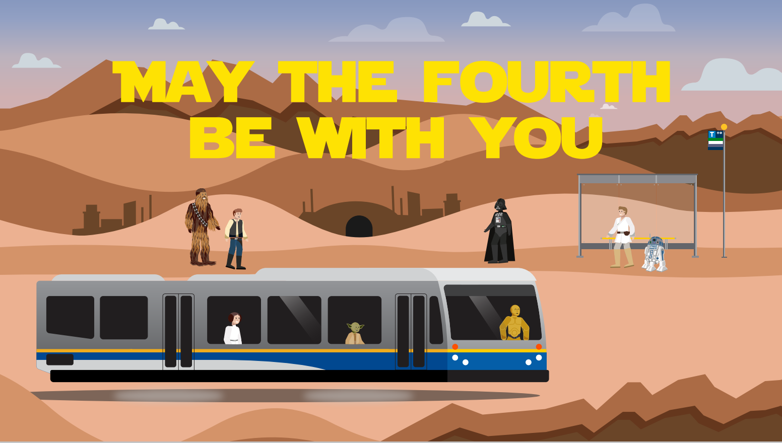 TransLink's "May the Fourth Be With You" banner