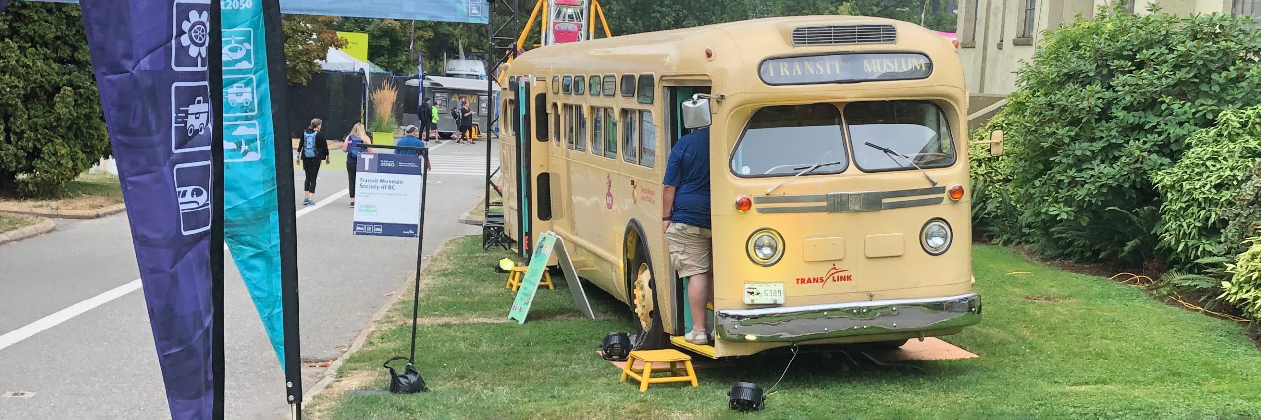 The historical museum bus at the 2019 PNE Fair