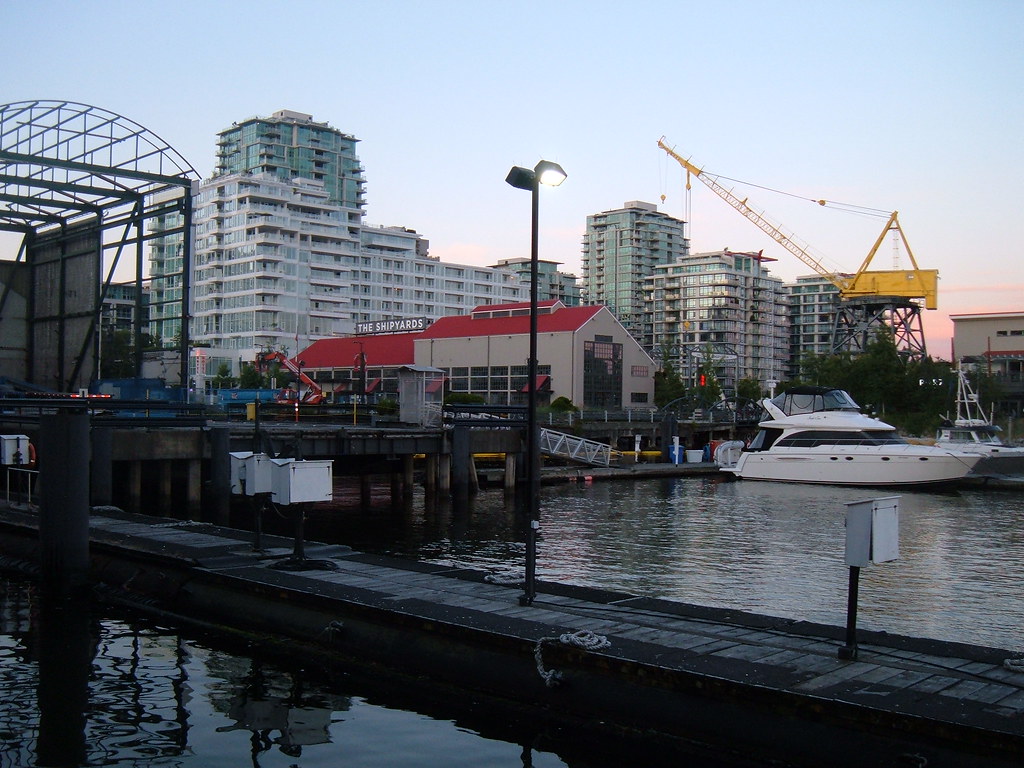 The Shipyards District in North Vancouver