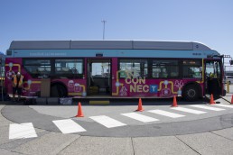 The Reconnect/Mobile Vaccine Bus at Tsawwassen Ferry Terminal