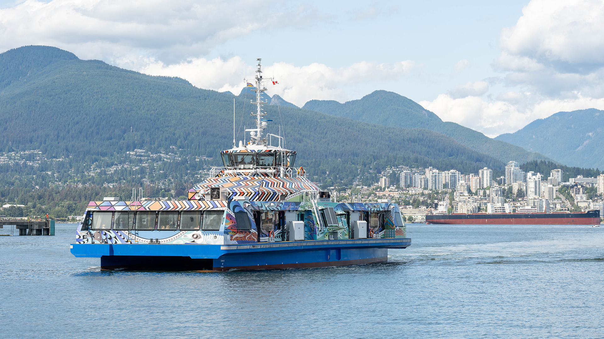 The Burrard Chinook SeaBus sails across the Burrard Inlet