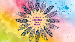 A graphic with the text saying National Indigenous History Month