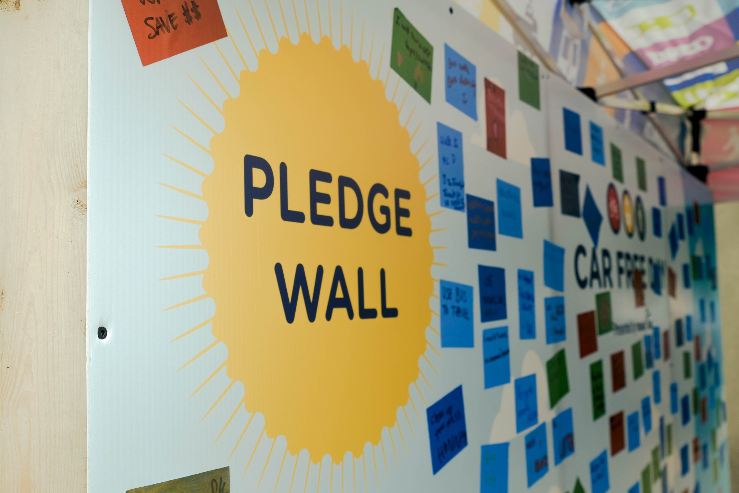 Car Free Day Pledge Wall