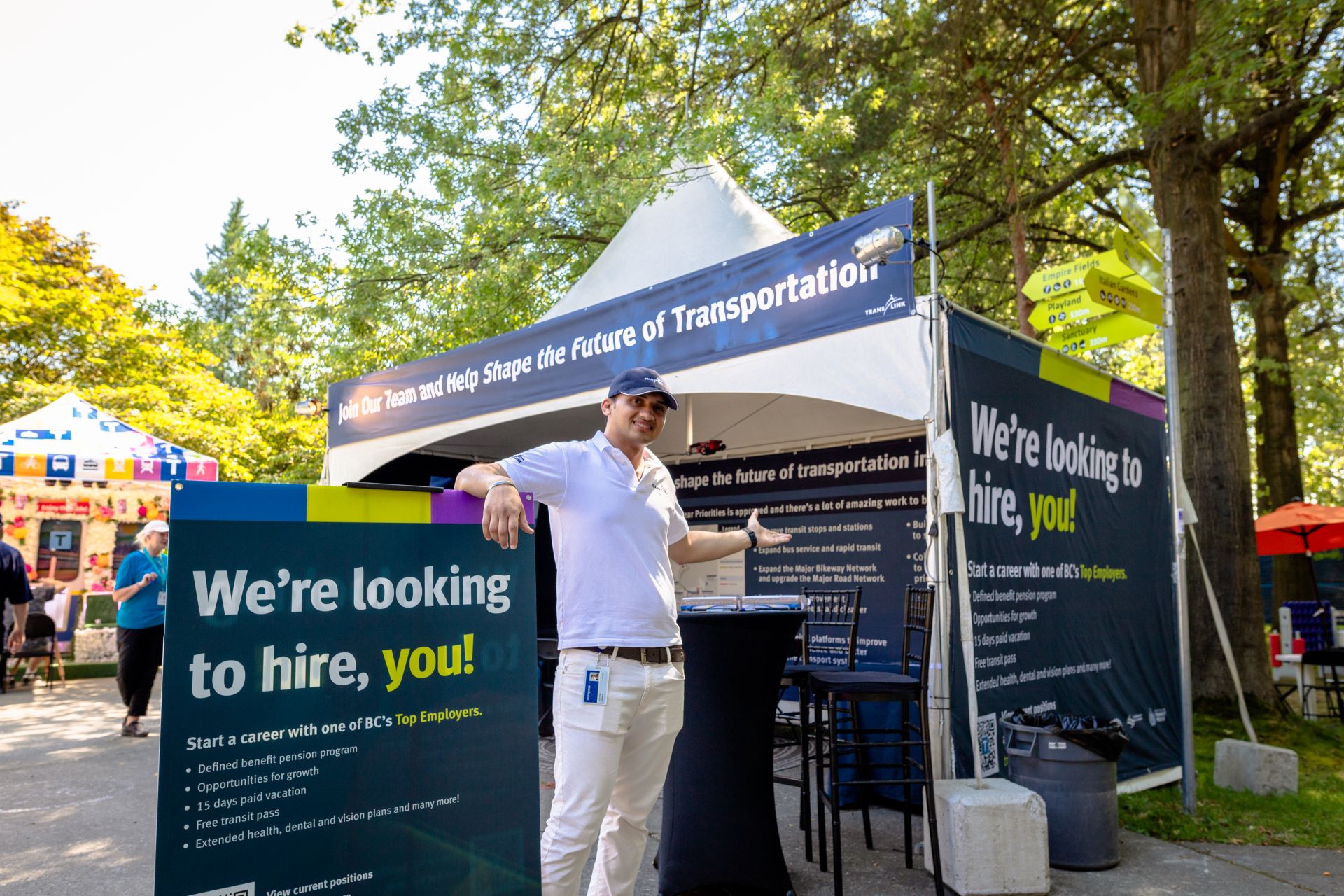 The TransLink career booth at the 2022 PNE Fair
