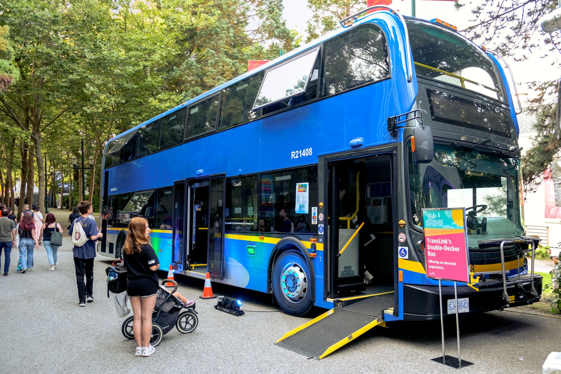 The double-decker bus at the 2022 PNE Fair