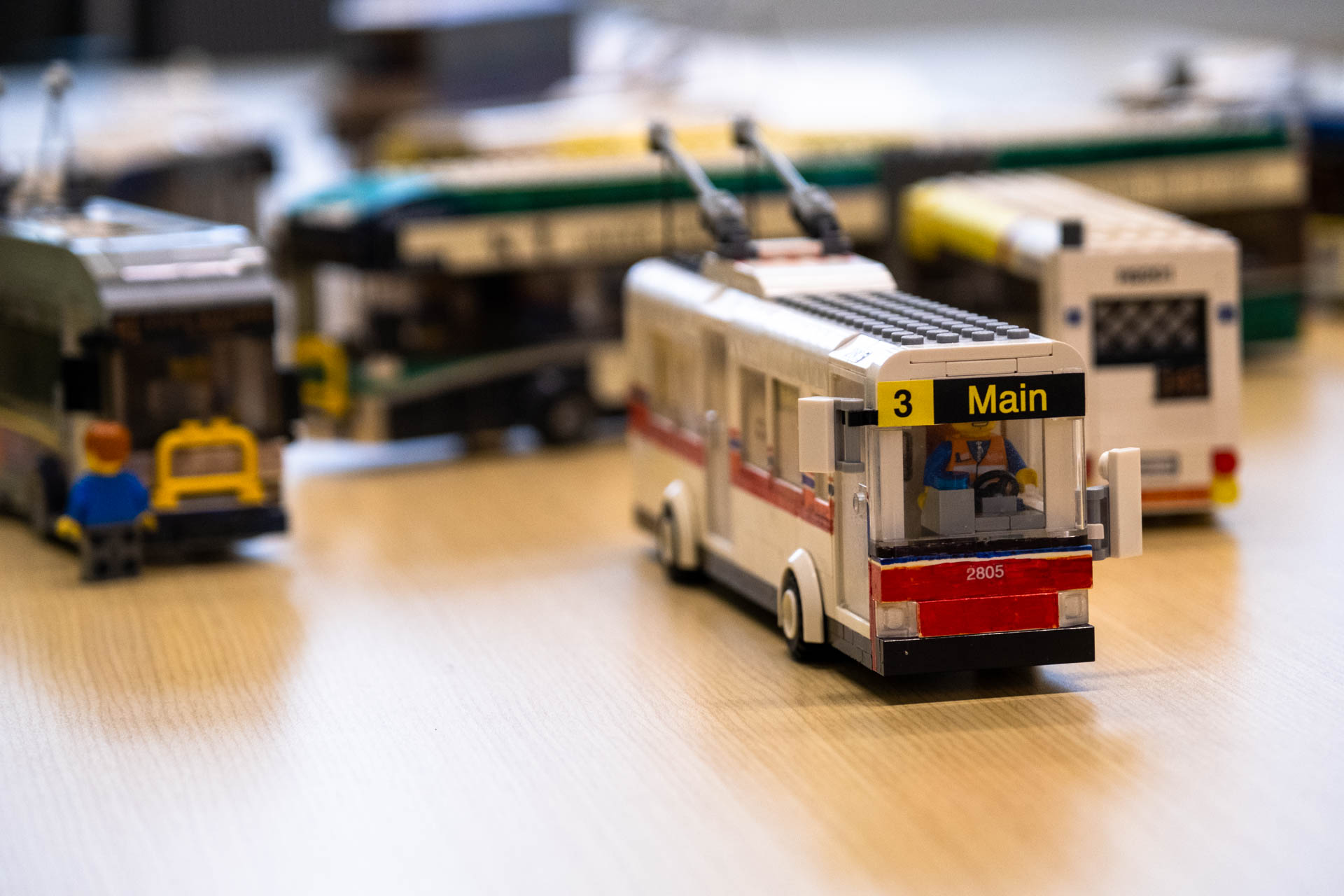 Buses built using LEGO