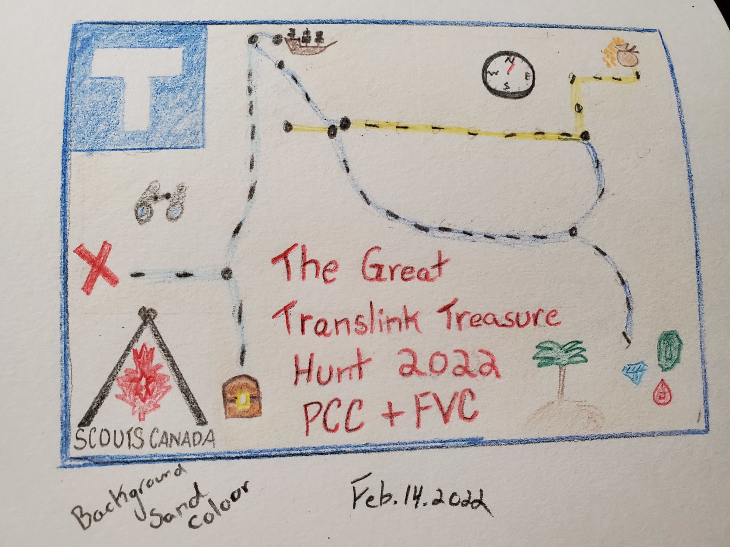 A map of The great TransLink treasure hunt
