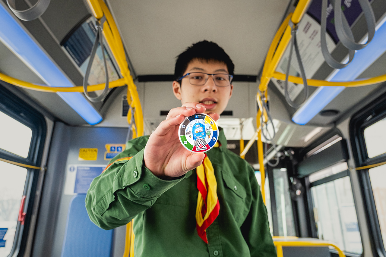 Scout conçoit le tout premier badge Scout de TransLink
