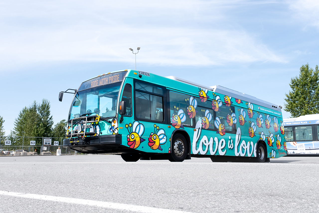 2023 Pride Bus wrapped with Bee Line by Joe Average 1