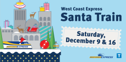 Graphic of the West Coast Express Santa Train