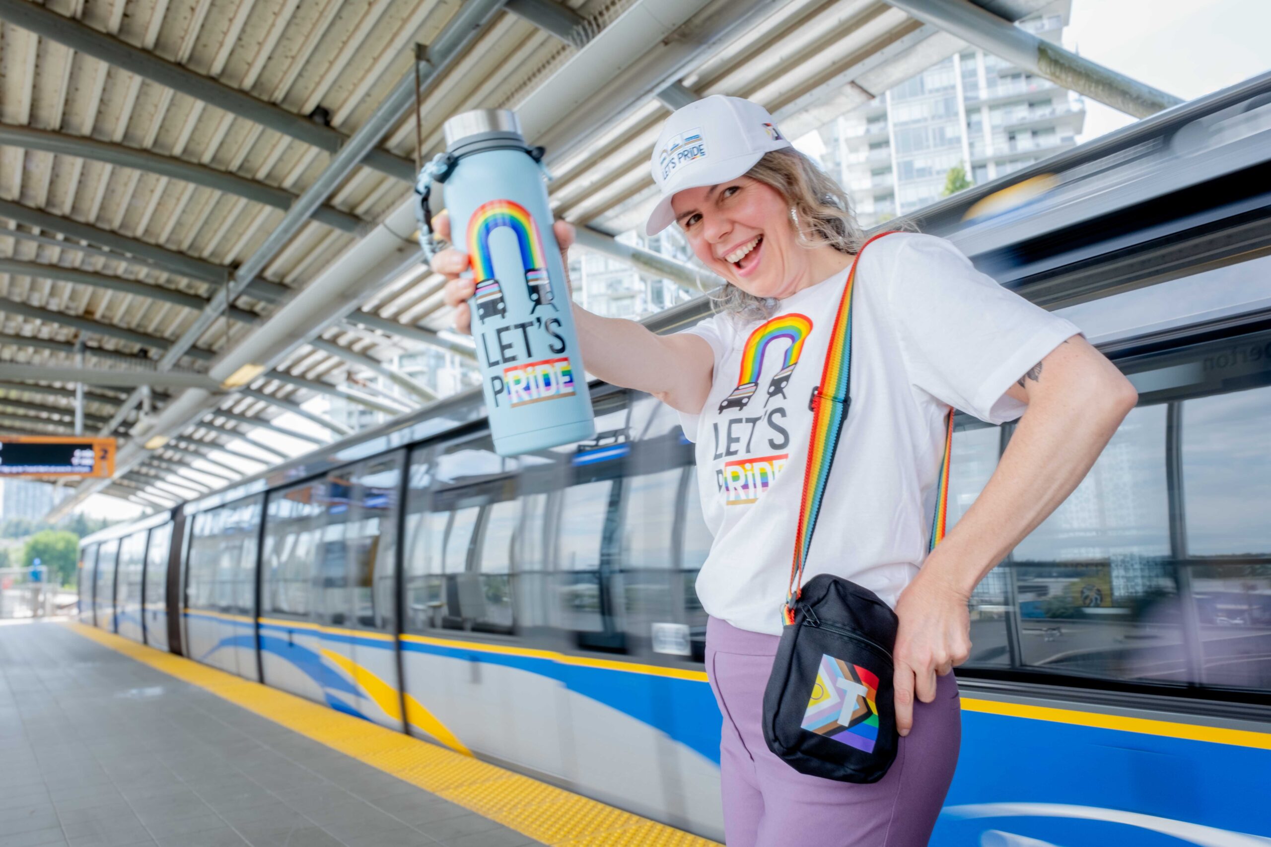 Pride-themed merchandise from the TransLink Store