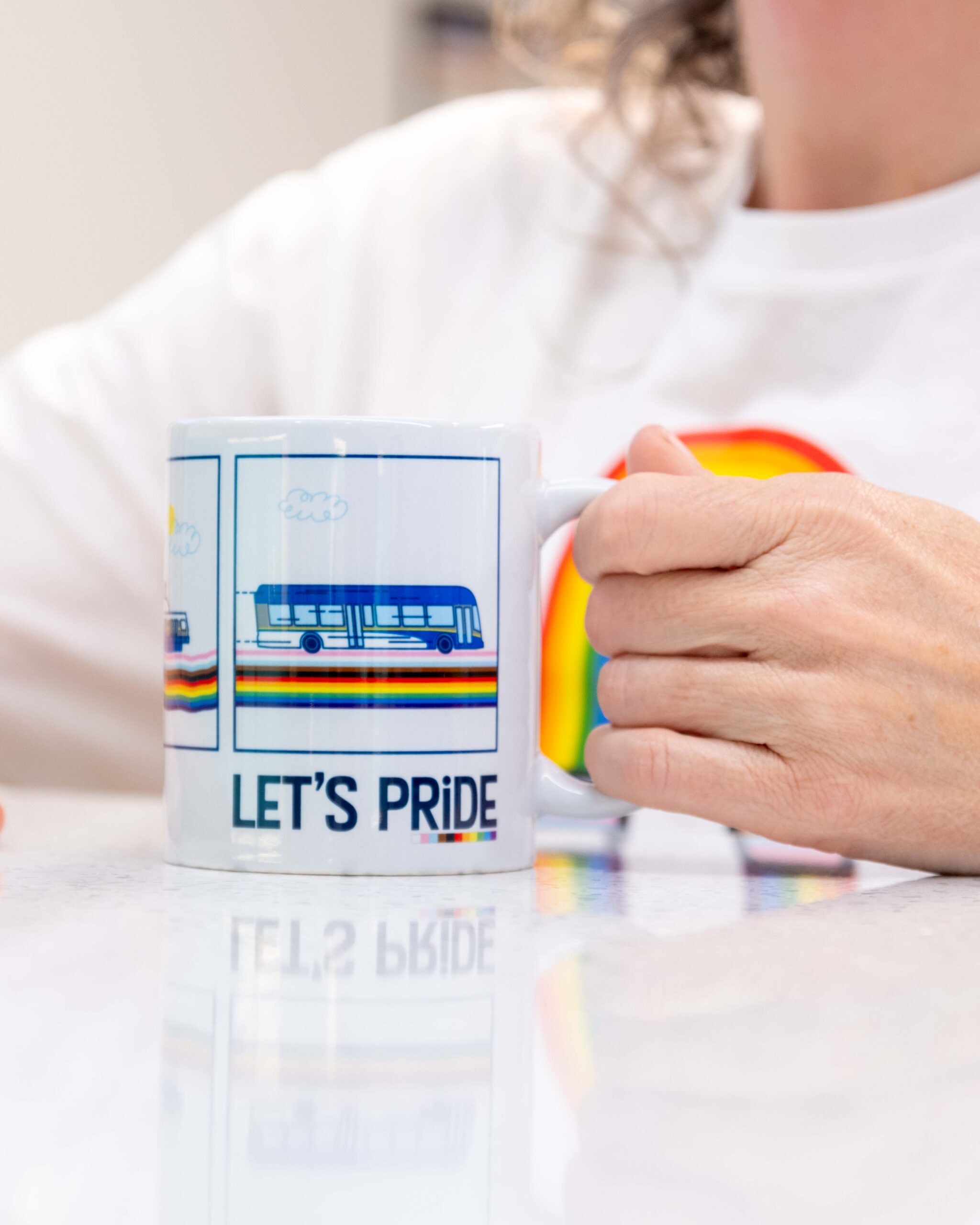 Let's Pride mug from the TransLink Store