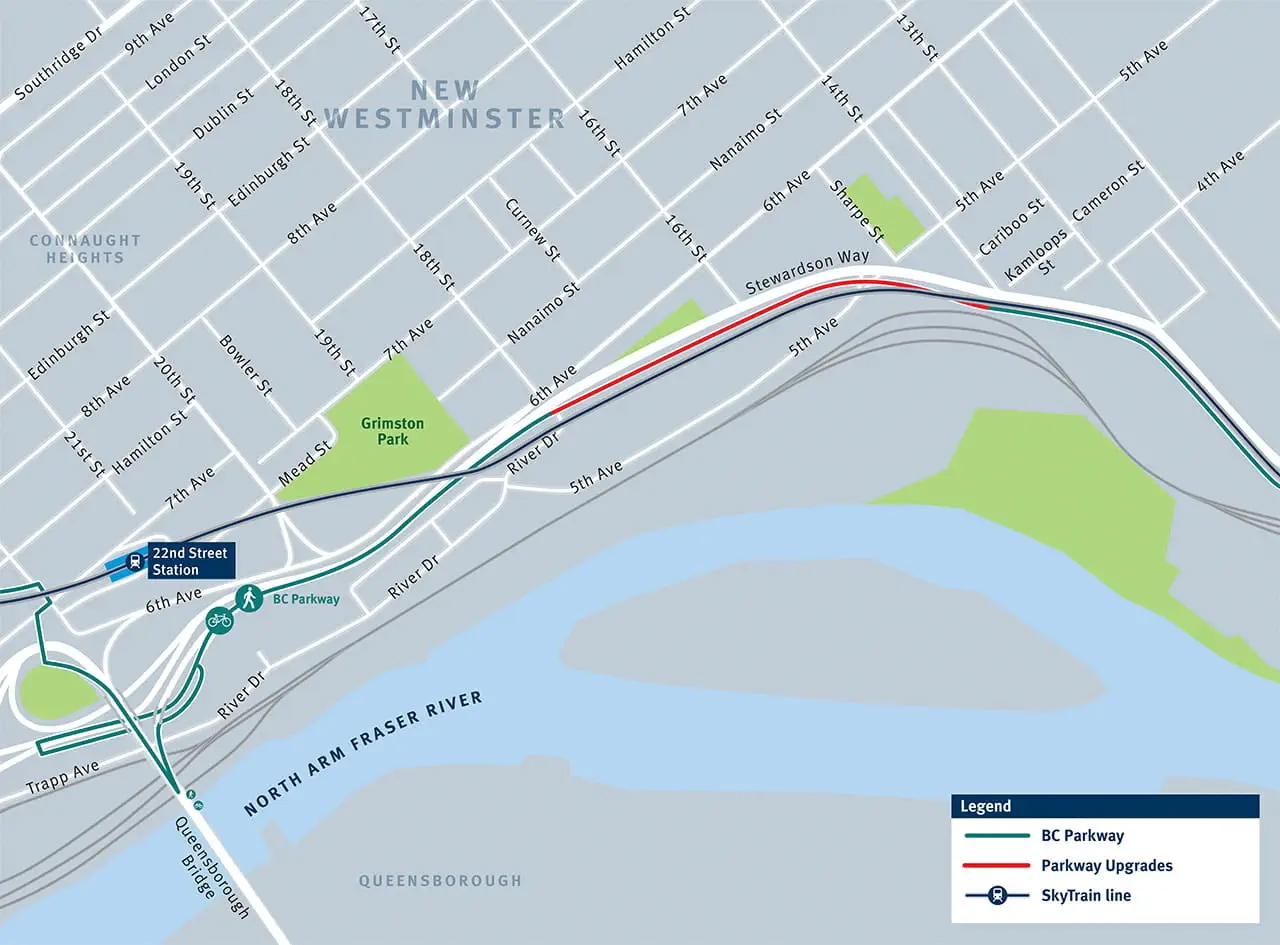 Stewardson Way Map