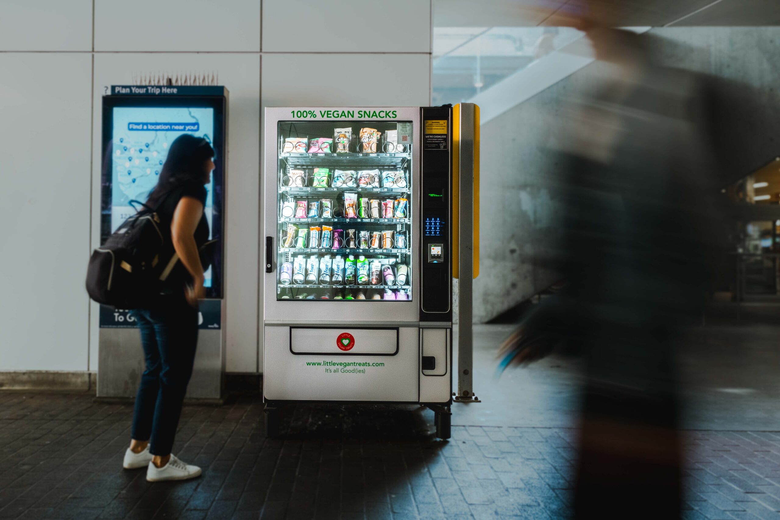 Vegan Snack vending machine at New Westminster Station