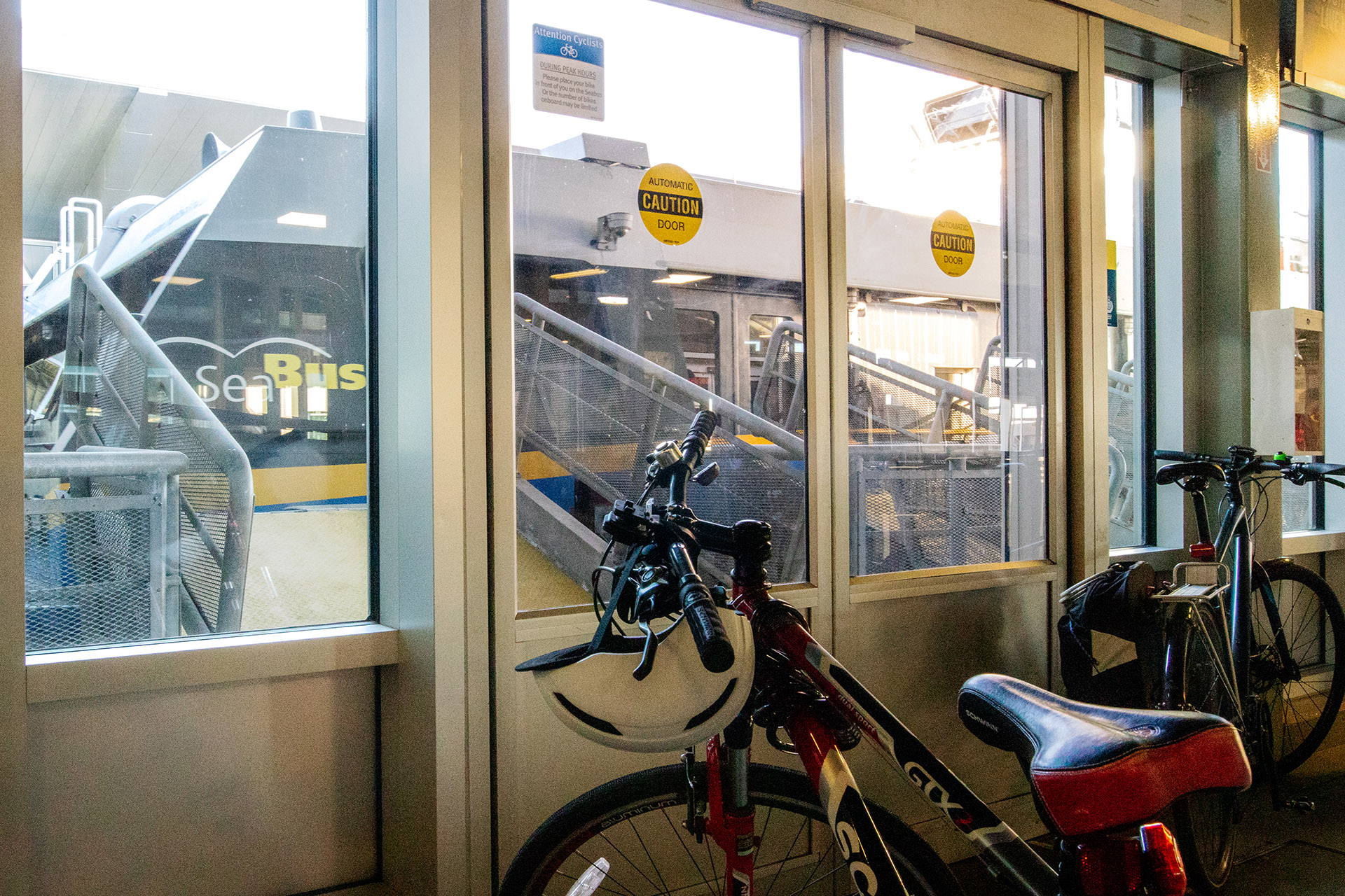 Bike entrance at Lonsdale Quay SeaBus Terminal