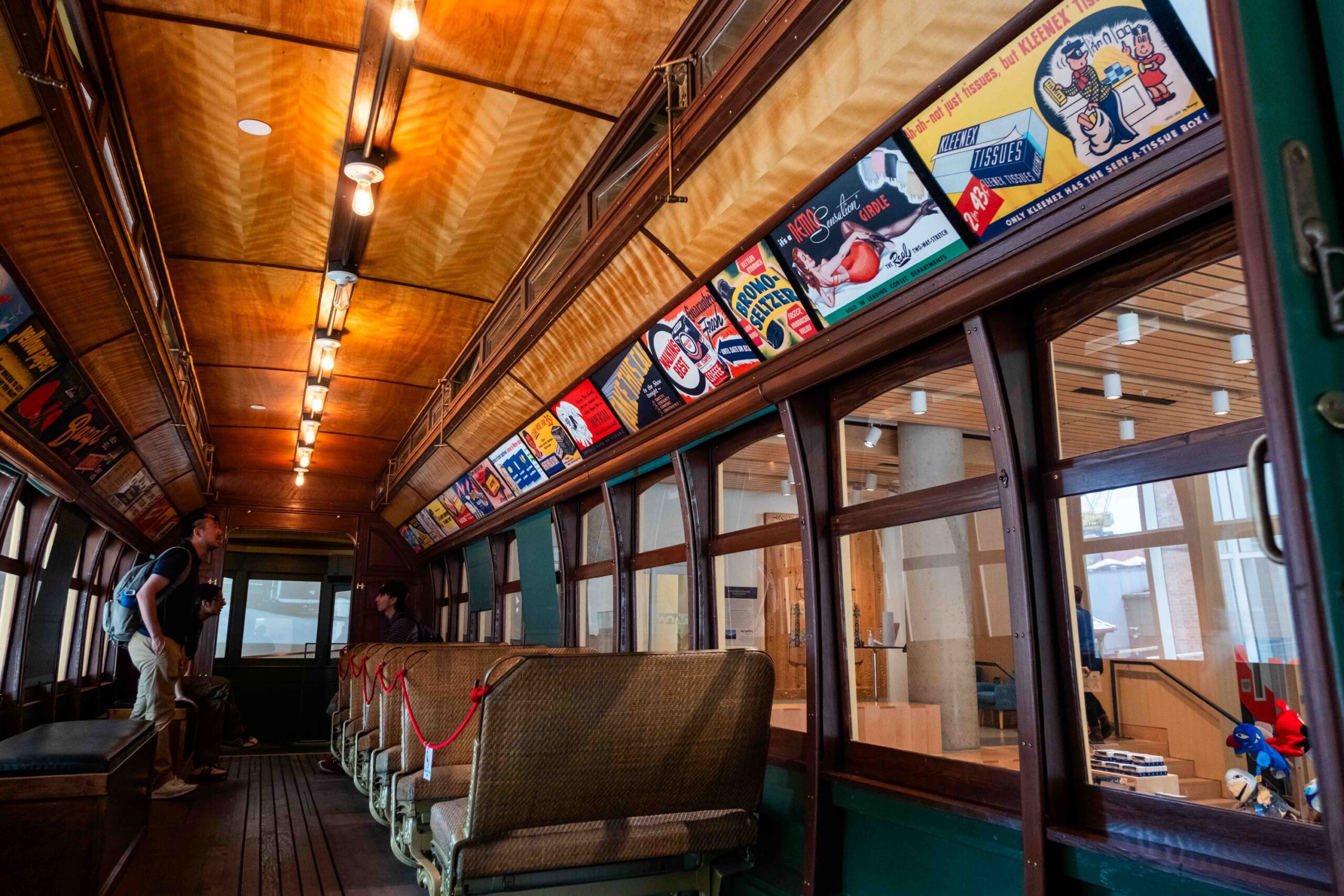 Inside of the streetcar at MONOVA