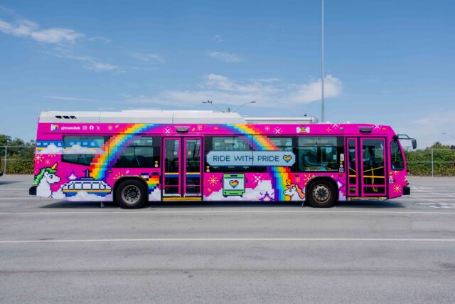 TransLink’s PrideBus returns in playful 16-bit style - The Buzzer blog