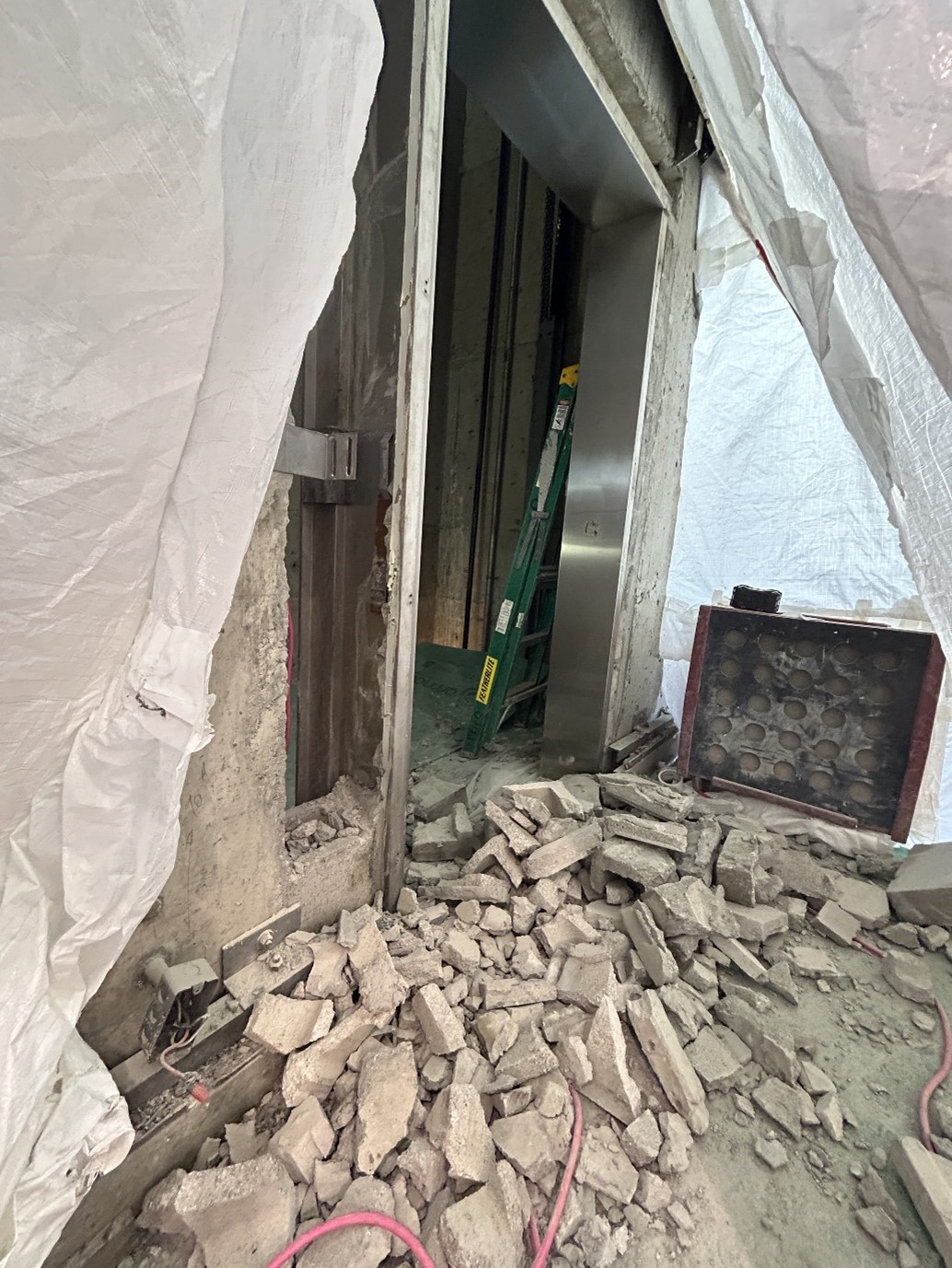 The 22nd Street Station’s Platform 1 elevator also included concrete removal.