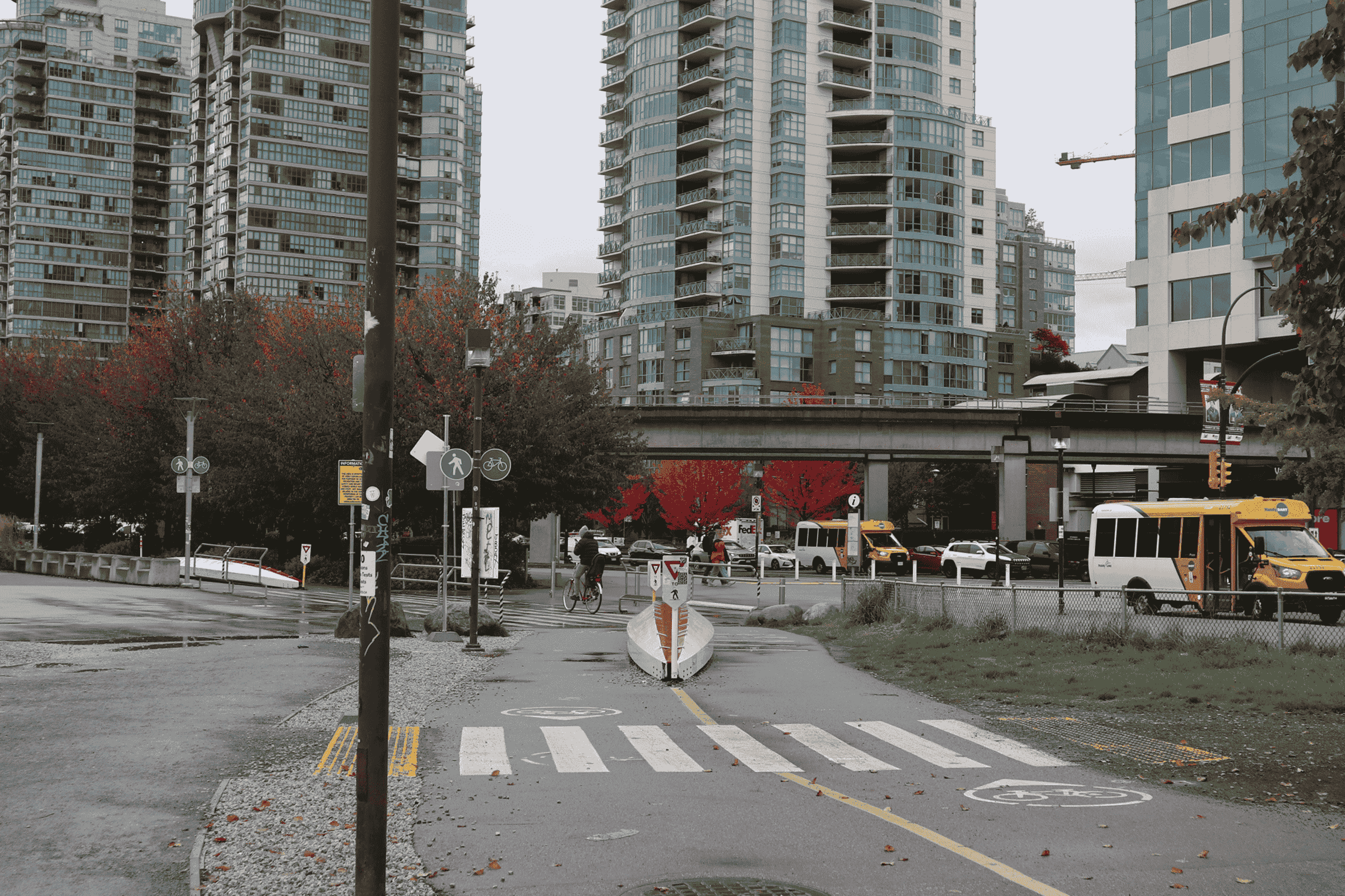 Bicycle lanes located from Switchman to Pacific