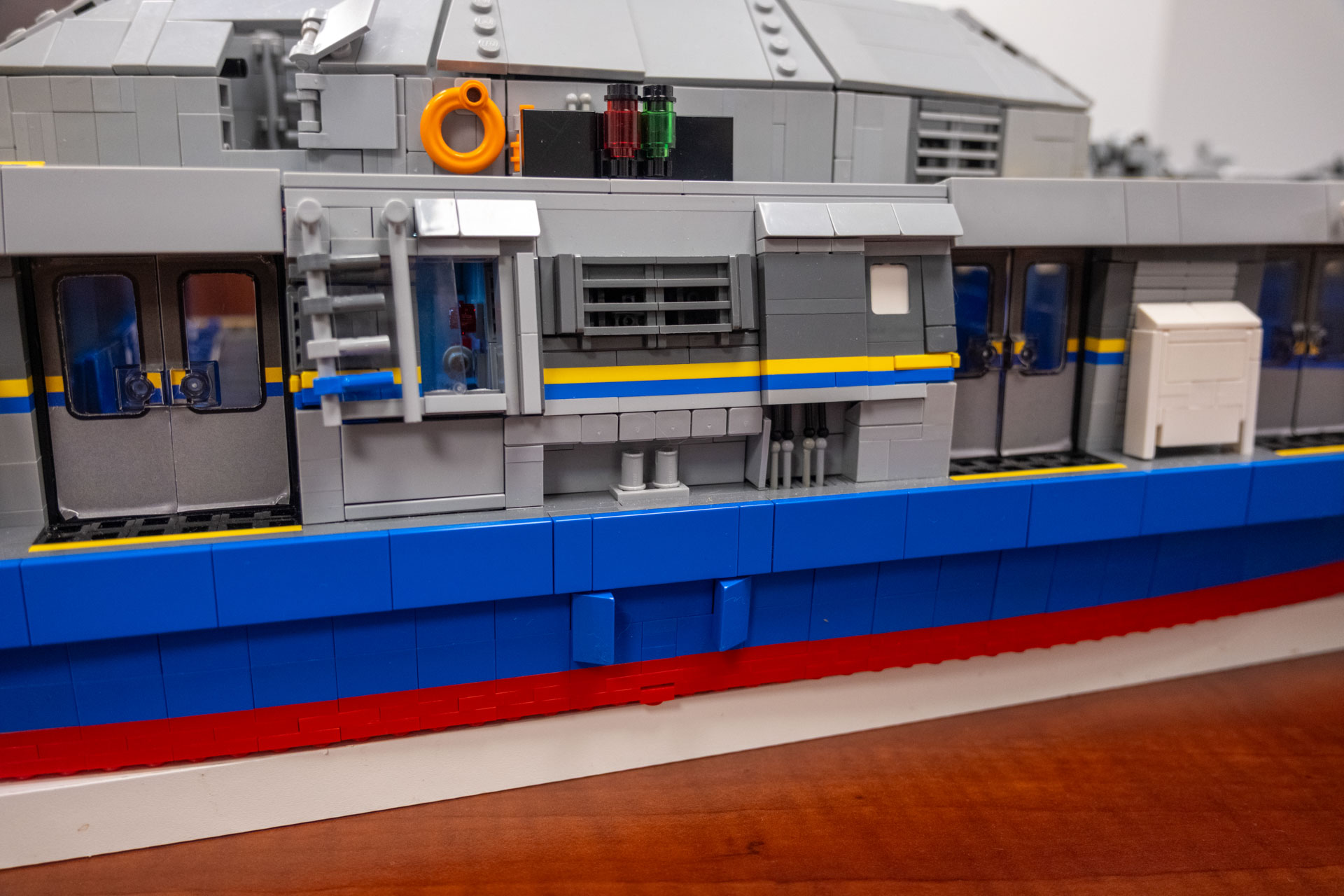 Details of the SeaBus made of LEGO