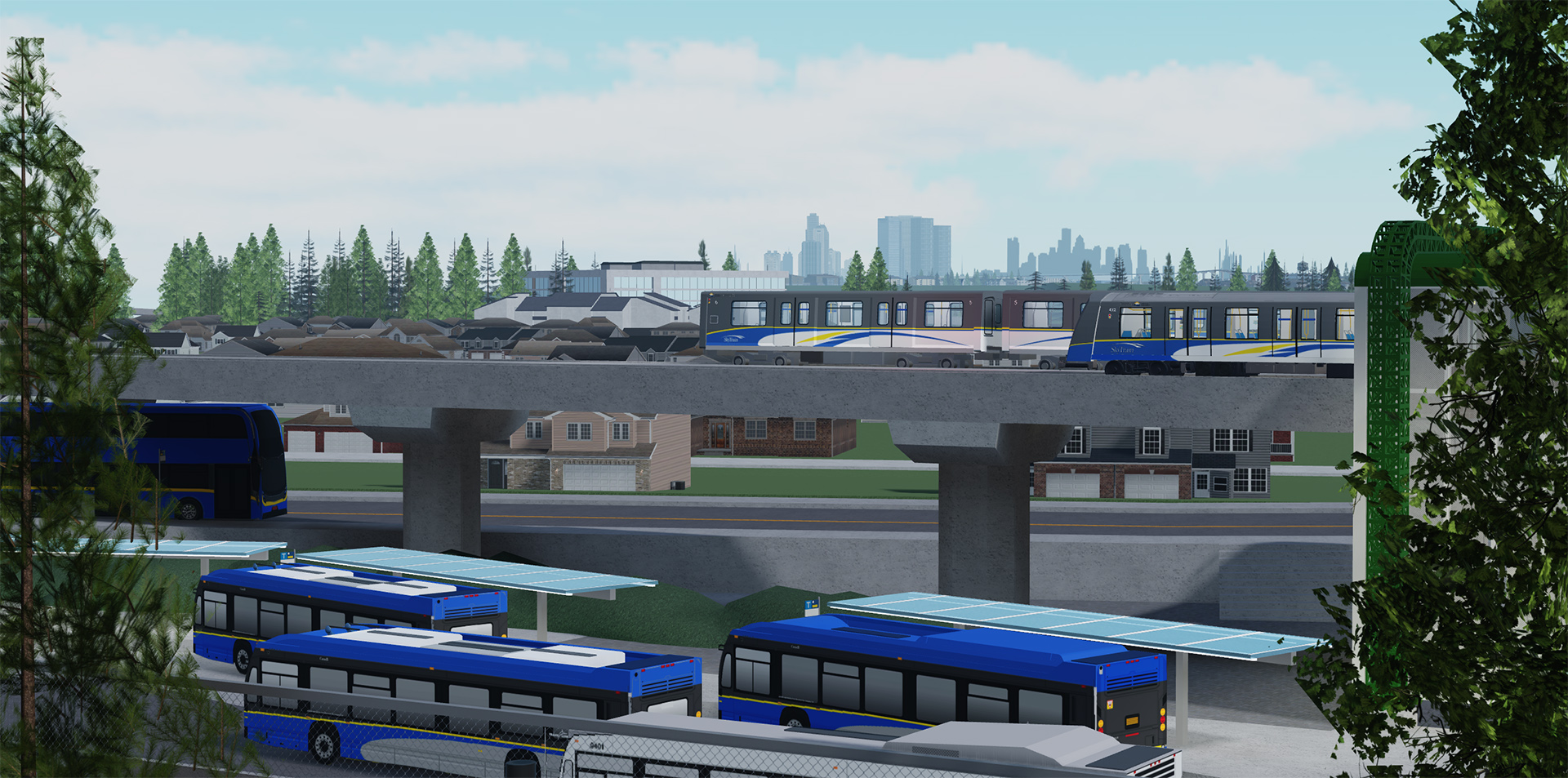 Different models of buses in Roblox