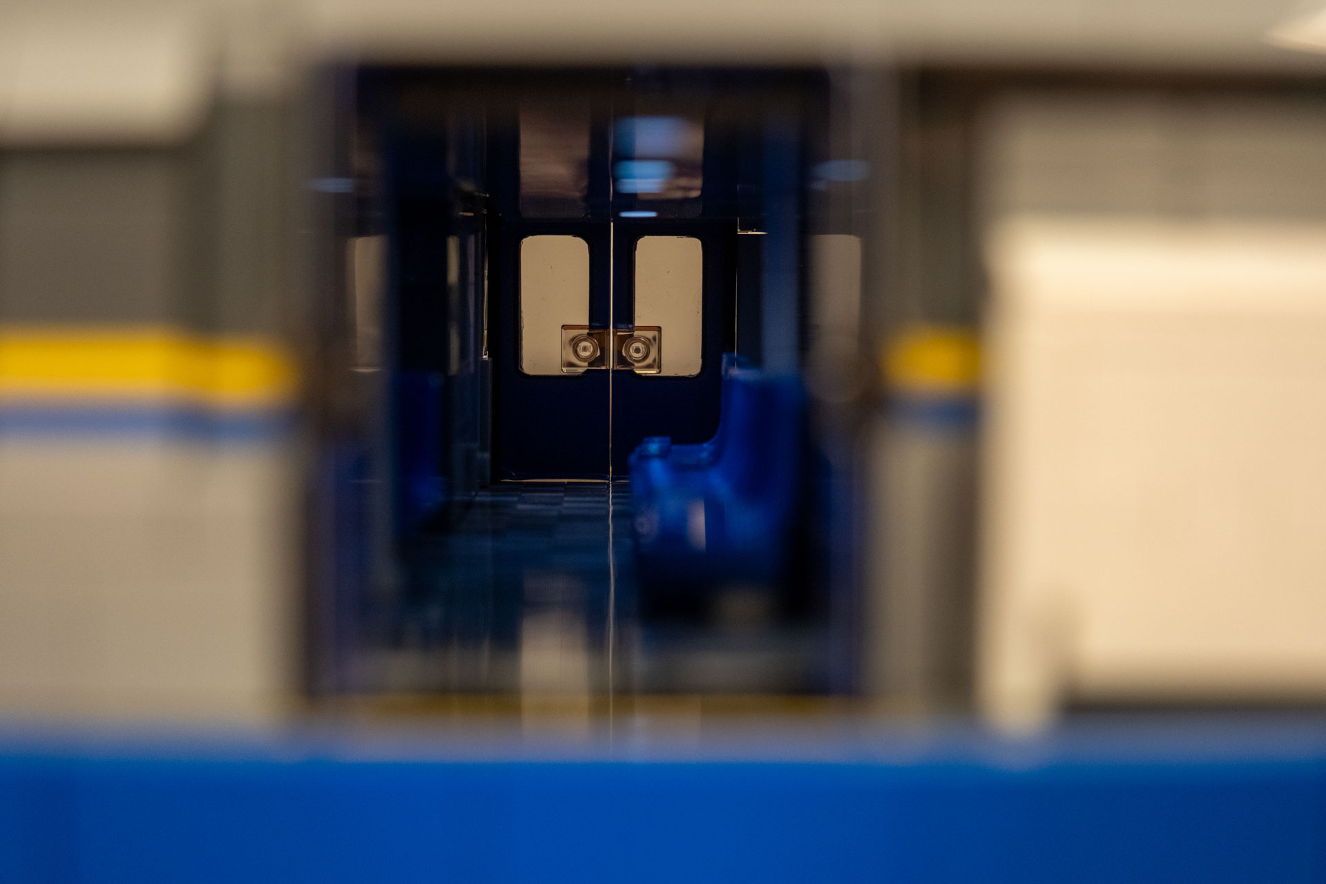 Doors of the SeaBus LEGO where customers get on and off
