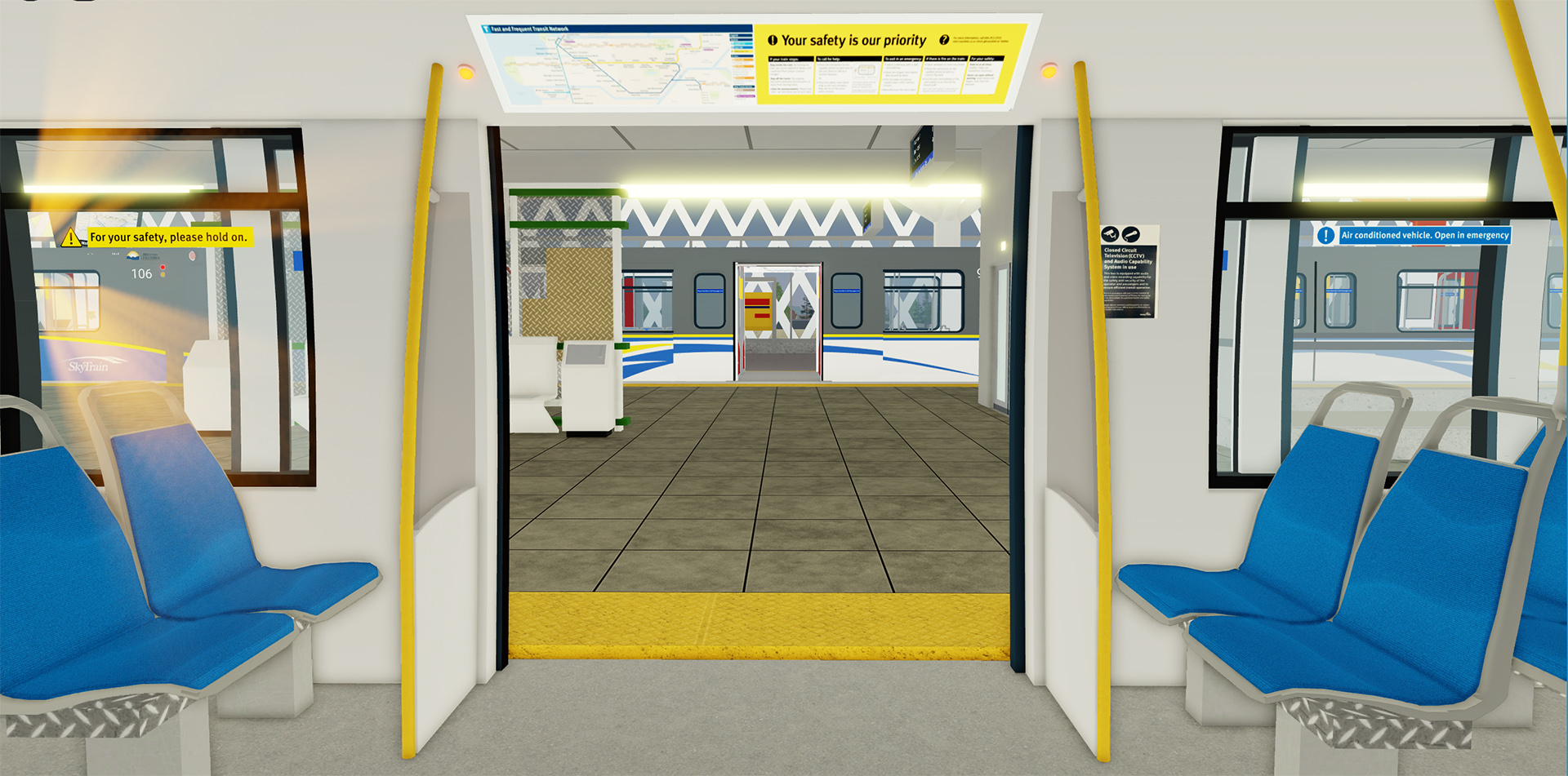 Interior of a Mark III SkyTrain in Roblox
