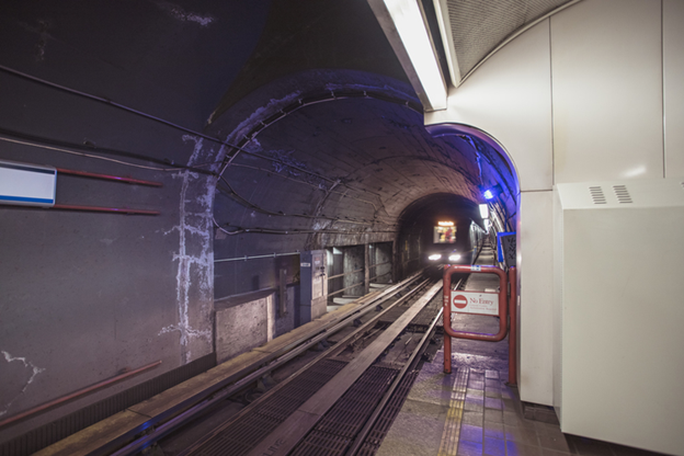 SkyTrain in downtown tunnel