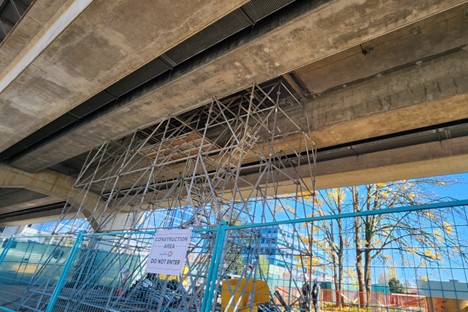 Temporary staircase at Gateway Station