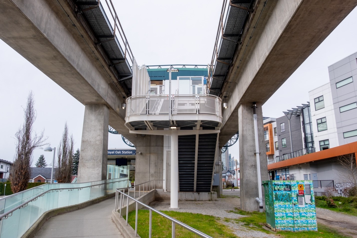 Emergency staircase at Royal Oak Station